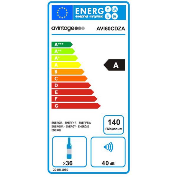 AVINTAGE AVI60CDZA Cave à vin encastrable
