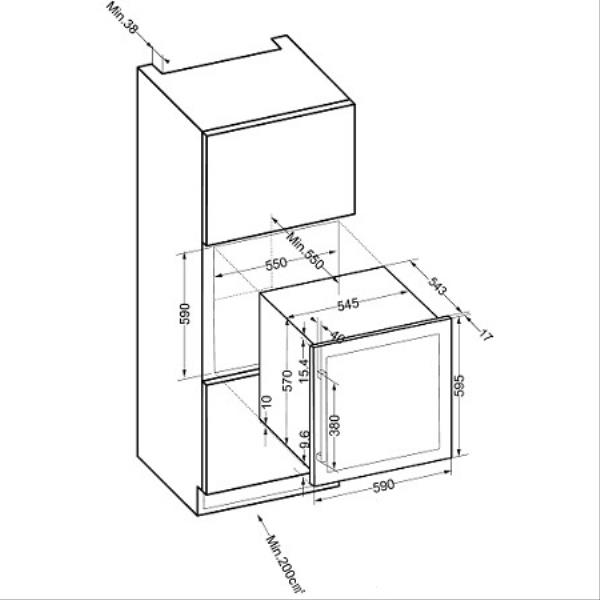 AVINTAGE AVI60CDZA Cave à vin encastrable